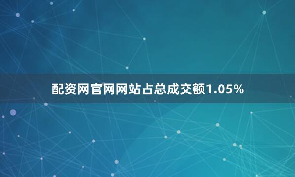 配资网官网网站占总成交额1.05%